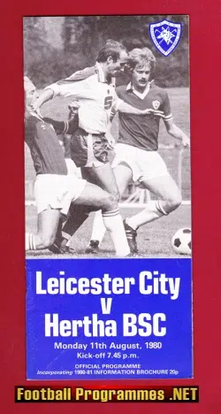 Leicester City v Hertha Berlin 1980 – Friendly Match BSC Germany