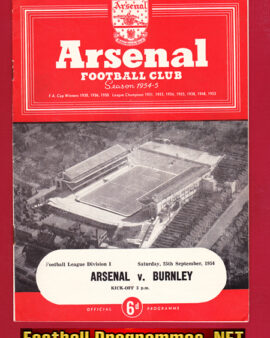 Arsenal v Burnley 1954