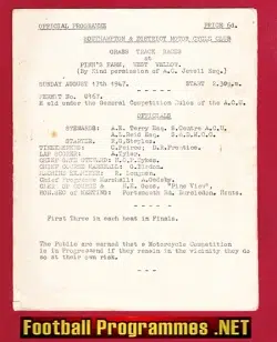 Southampton Motor Cycle Club Grasstrack Meeting Pinn Farm 1947