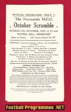 Normandy Grasstrack Scramble Meeting Tunnel Hill Pirbright 1951