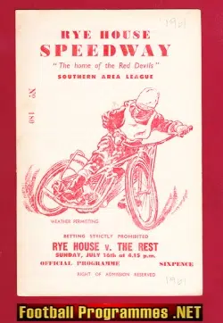 Rye House Speedway v The Rest 1961