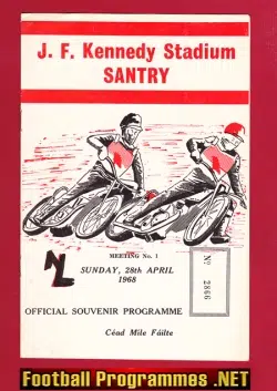 Ireland – J F Kennedy Stadium Santry Speedway Programme 1968