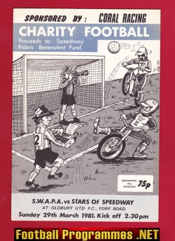 Stars Of Speedway v SWAPA 1981 – Charity Football at Oldbury Utd