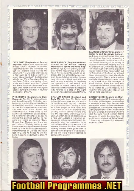 Stars Of Speedway v SWAPA 1981 - Charity Football at Oldbury Utd