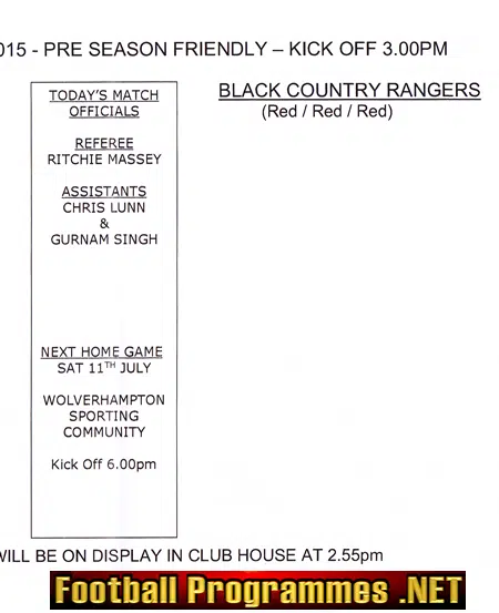Darlaston Town v Black Country Rangers 2015 1st Bentley Pavilion