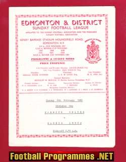 Warwick United v Harris Lebus 1966 – Edmonton