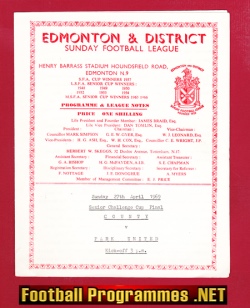 County v Park United 1969 – Senior Cup Final Edmonton