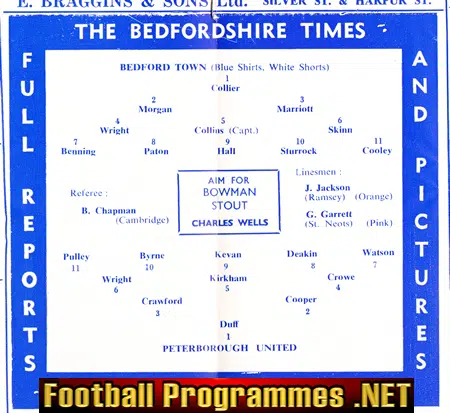 Bedford Town v Peterborough United 1966 - Cup Semi Final