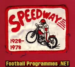 Speedway Cloth Patch Badge 1928 - 1978