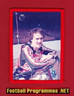 Speedway Rider Picture Badge Cloth Patch 1970s