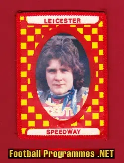 Leicester Speedway Rider Picture Badge Cloth Patch 1970s