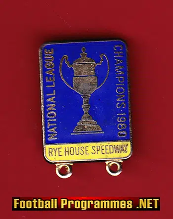 Rye House Speedway Badge National League 1980