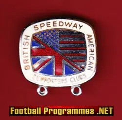 British + America Speedway Supporters Clubs Badge