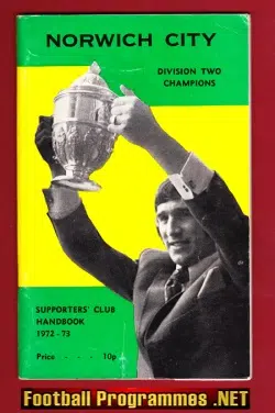 Norwich City Football Club Official Handbook 1972 - 1973