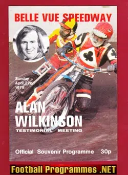 Belle Vue Speedway Alan Wilkinson Testimonial 1979
