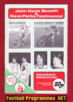 Cradley Heath Speedway John Hack + Dave Perks Testimonial 1981