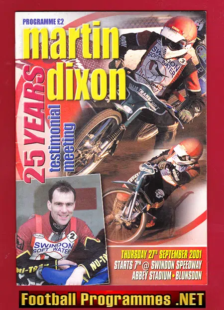 Swindon Speedway Martin Dixon Testimonial 2001