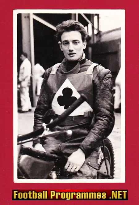 Belle Vue Speedway Jim Yacoby Old Black White Photograph 1950s
