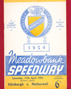 Edinburgh Monarchs Speedway v Motherwell 1954 – Scotland