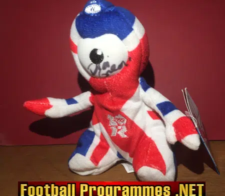 Olympic Games London Official Wenlock Mascot Cuddly Toy Signed 4