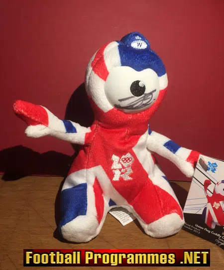 Olympic Games London Official Wenlock Mascot Cuddly Toy Signed 5