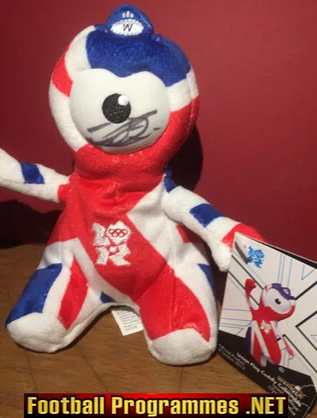 Olympic Games London Official Wenlock Mascot Cuddly Toy Signed 5