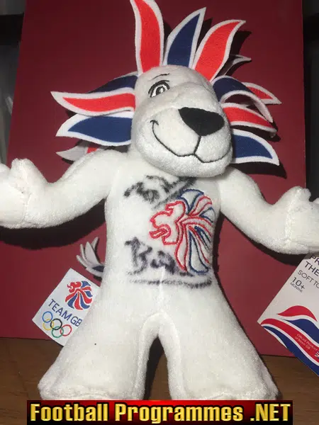 Olympic Games London Official Pride The Lion Mascot Toy Signed 6