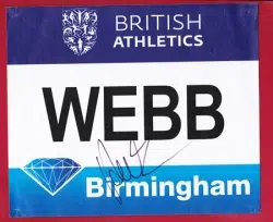 Olympic Marathon Runners Official Race Bib Autographed Signed 2