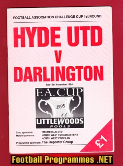 Hyde United v Darlington 1994 – FA Cup