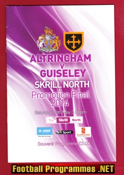 Altrincham v Guiseley 2014 – Promotion Cup Final Souvenir