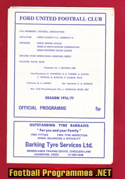 Ford United v Billericay Town 1977 – Essex Senior League