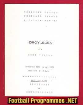 Droylsden v Hyde United 1970 – Cheshire County League