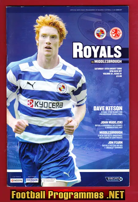 Reading v Middlesbrough 2006 – First Ever Premier League Match