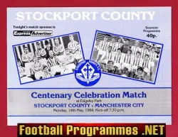 Stockport County v Manchester City 1984 - Friendly Game Edgeley