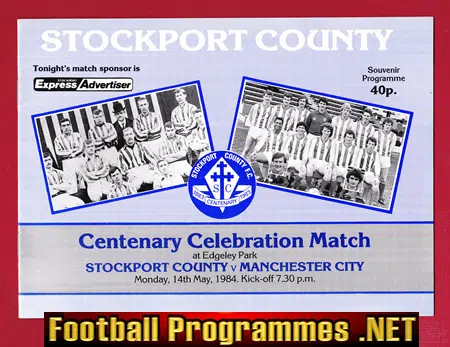 Stockport County v Manchester City 1984 - Friendly Game Edgeley