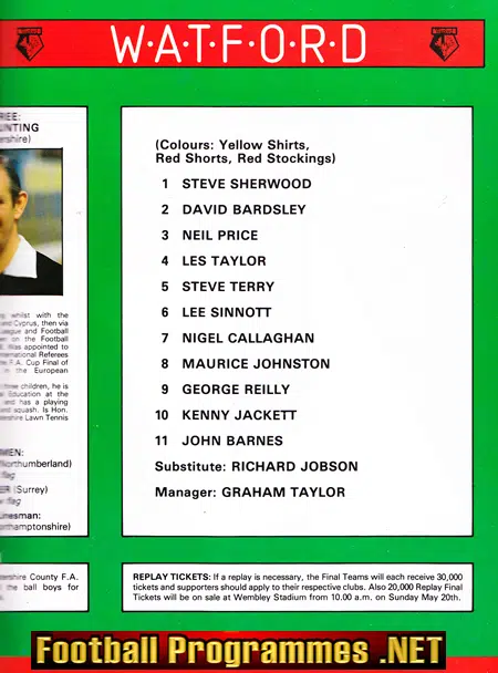 Watford v Everton 1984 - FA Cup Final Wembley