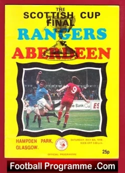 Aberdeen v Glasgow Rangers 1978 – Scottish Cup Final Hampden