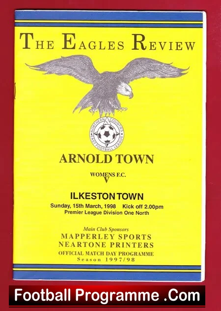 Arnold Town Ladies v Ilkeston Town 1998 – Womens Football