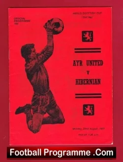 Ayr United v Hibernian Hibs 1977