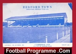 Bedford Town v Cambridge City 1963 - football programme