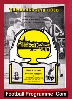 Berwick Rangers v Newcastle United 1978 – Challenge Match