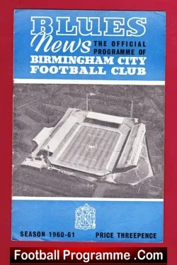 Birmingham City v Chelsea 1960 - football programme