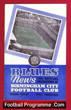 Birmingham City v Manchester United 1959 - football programme