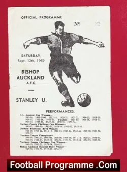 Bishop Auckland v Stanley United 1959