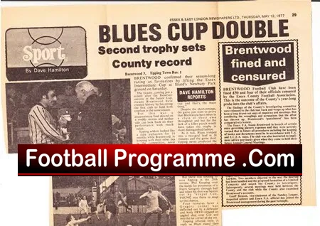 Brentwood v Epping Town 1977 - Essex Intermediate Cup Final