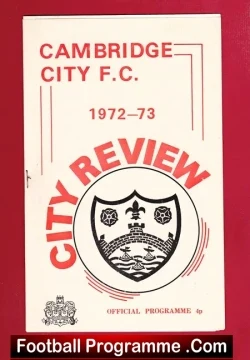 Cambridge City Borussia Dortmund 1972 - Friendly Germany Team - football programme