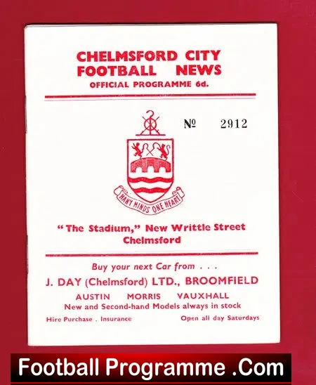 Chelmsford City v Bedford Town 1963 – FA Cup