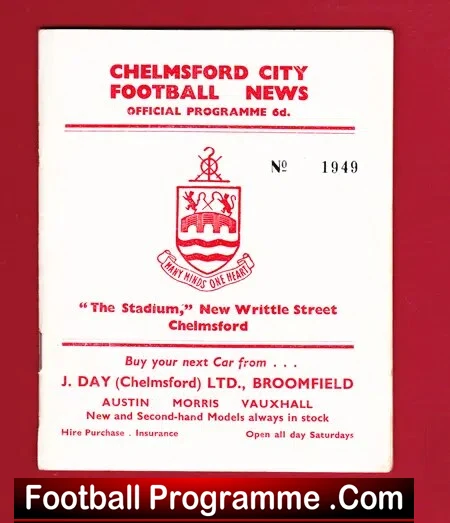 Chelmsford City v Bedford Town 1963 – FAC
