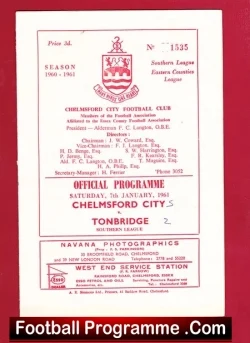 Chelmsford City v Tonbridge 1961