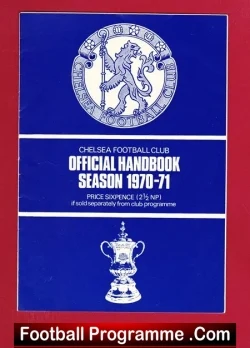 Chelsea Football Club Official Yearbook Handbook 1970 - 1971 - football memorabilia